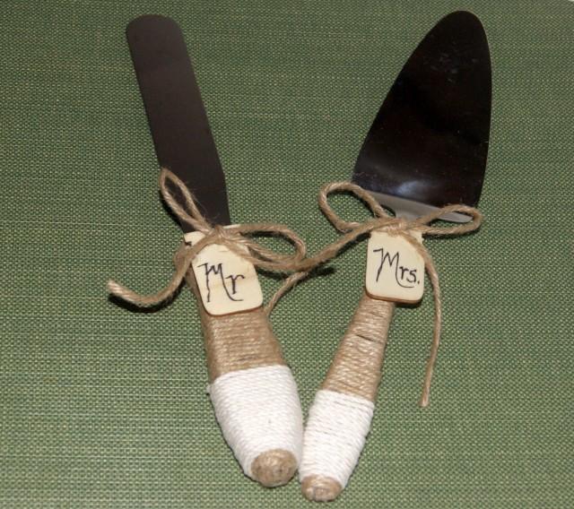 Woodland Wedding Cake Serving Set / Personalized / Rustic Wedding Cake