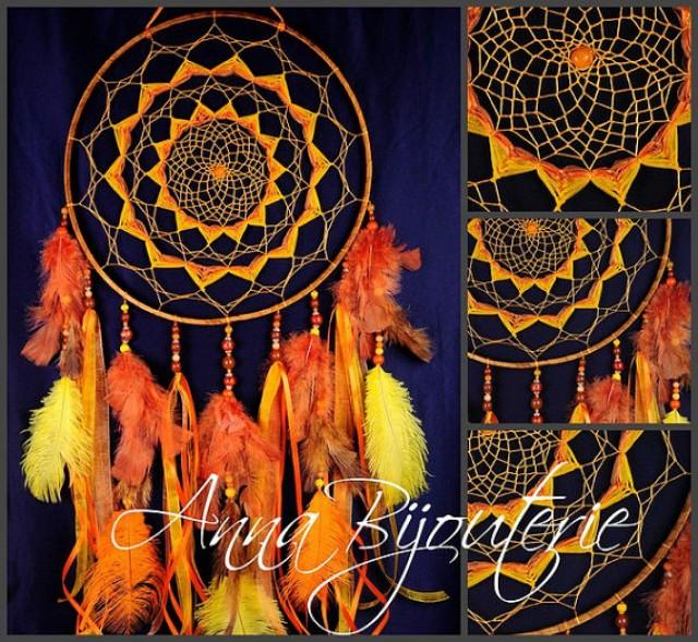 Dreamcatcher Orange Sun Dream Catcher Large Dreamcatcher Dream Сatcher