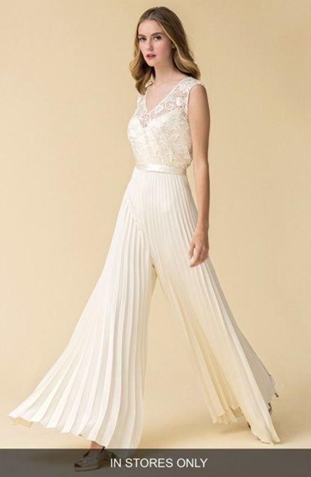 white silk jumpsuit wedding