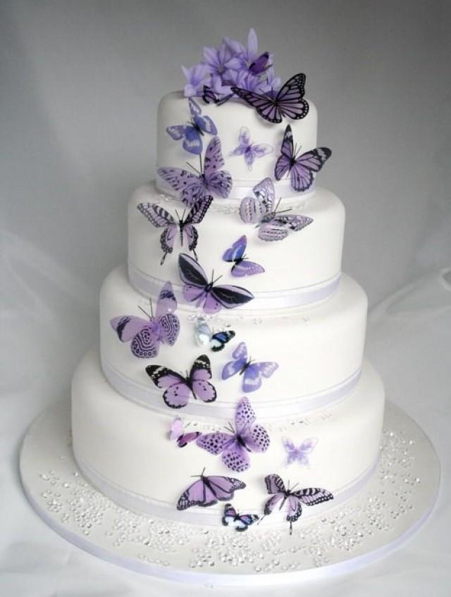 20 Mauve Butterflies For Cakes And Decorations 2574821 Weddbook