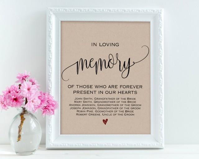 picture frame wedding in loving memory