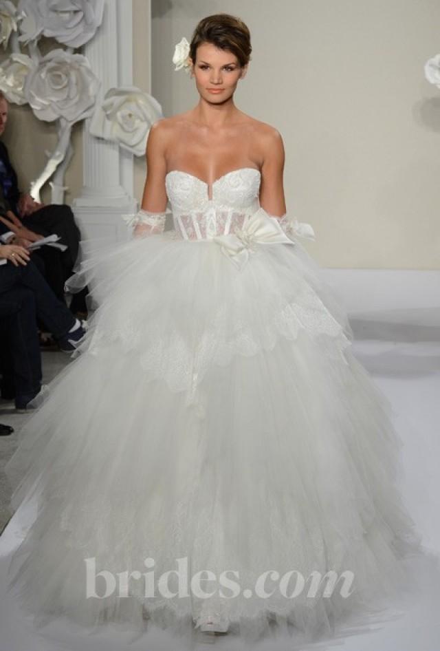 Pnina Tornai 2013 Style 4188 Strapless Lace And Tulle Ball
