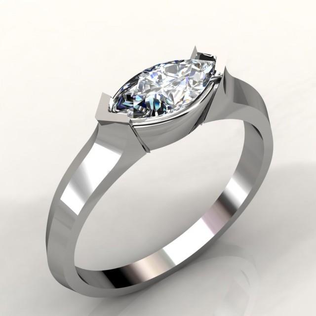 8x4mm Marquise Forever Brilliant Moissanite Bezel Set  