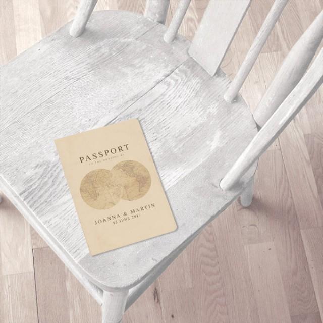 Antique Chic Travel Passport Wedding Invitation Or Ceremony
