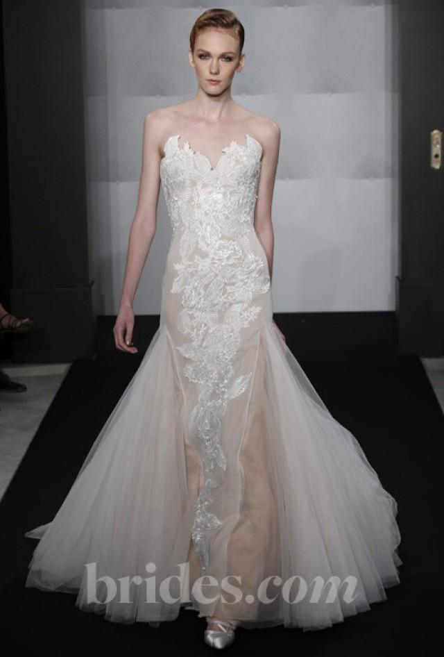 Mark Zunino For Kleinfeld 2013 Style MZBF65 Strapless Blush And