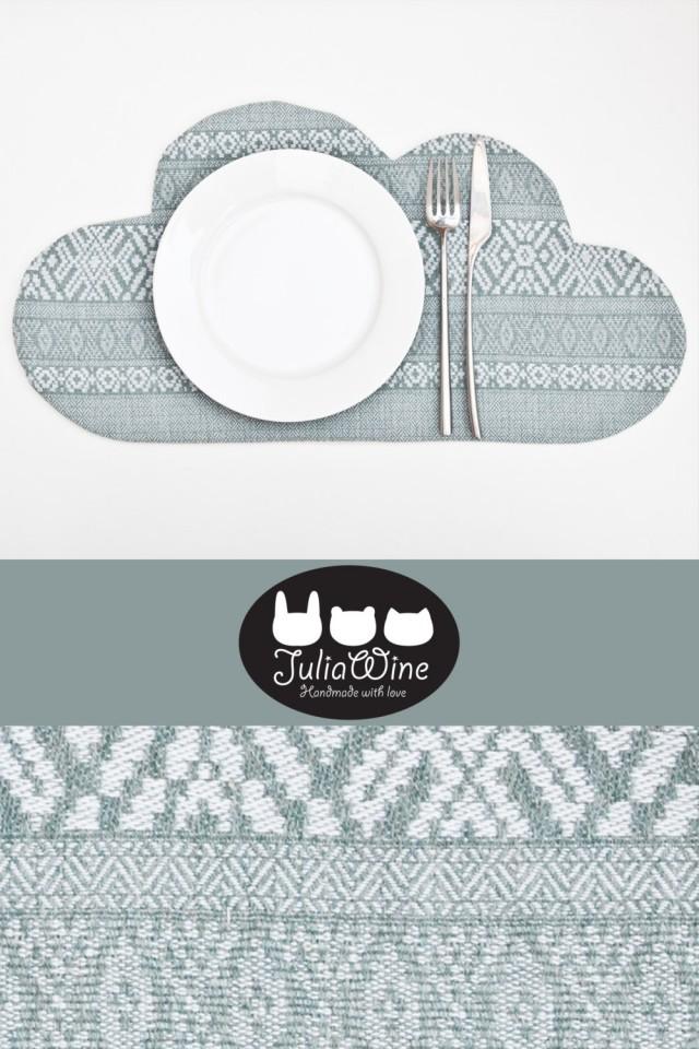 Tribal Placemat, Cloud Linen Placemat, Kitchen Decor, Table Linens