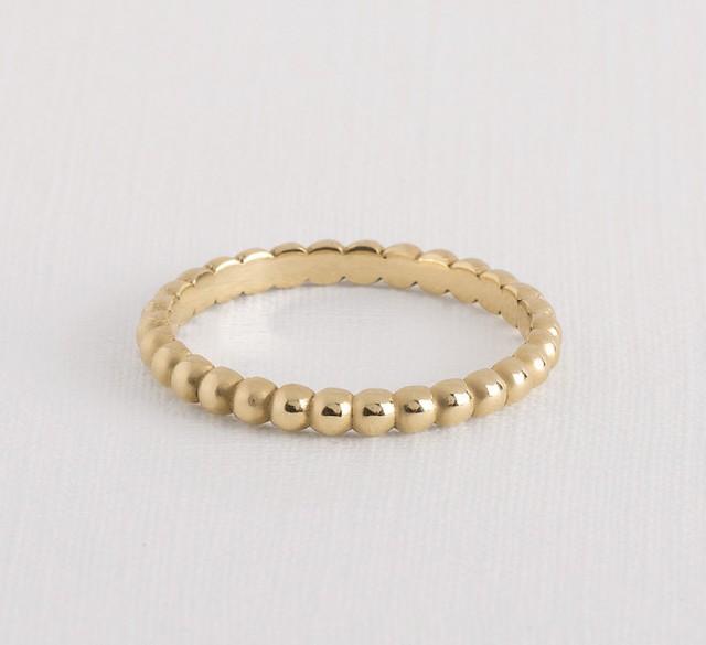Unique Wedding Band , Unique Gold Band , Beaded Gold Ring , Antique