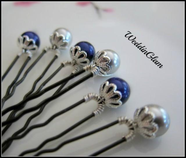 Something Blue Hair Pins Wedding Hair Accessories Bridesmaid