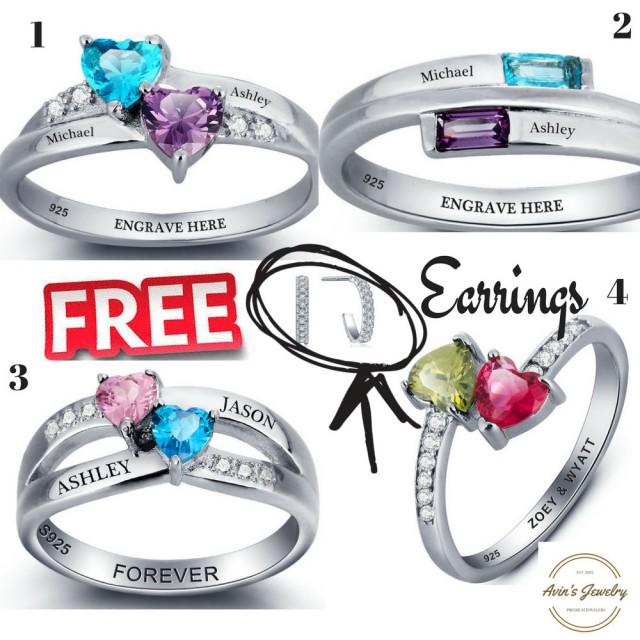 Engraved Promise Ring For Her, Couple Ring, His And Her Promise Ring