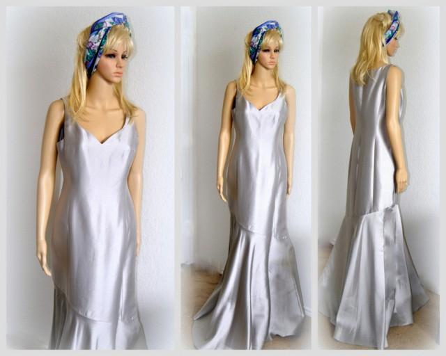 simple silk prom dress