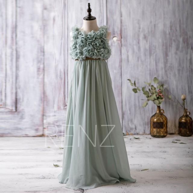 dark grey flower girl dress