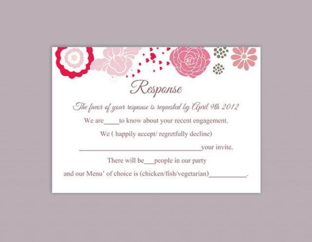 DIY Wedding RSVP Template Editable Word File Instant Download Rsvp ...