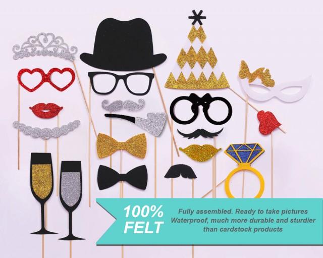 Wedding Photo Booth Prop. Party Photo Props Set Of 20 Pc. Wedding Party
