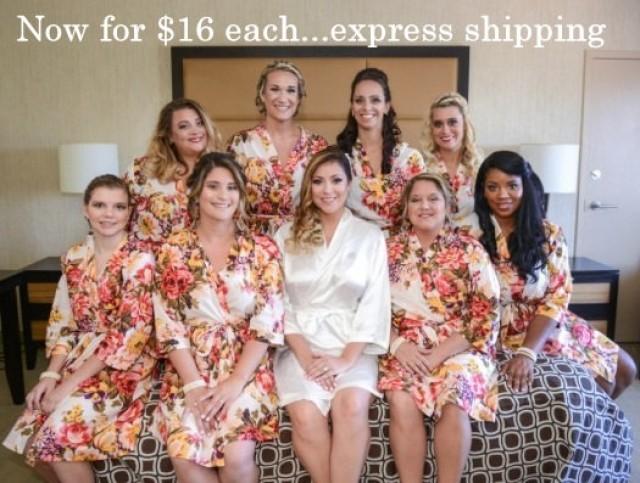 set of 9 bridesmaid robes
