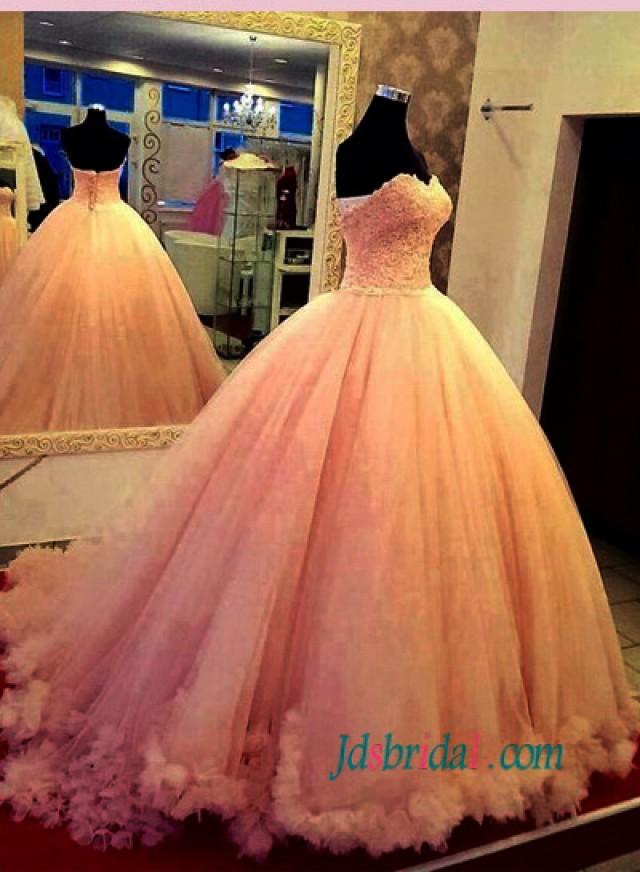 pastel color ball gown