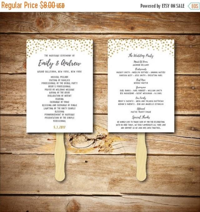 Wedding Program Template Printable Wedding Program DIY Wedding Fan