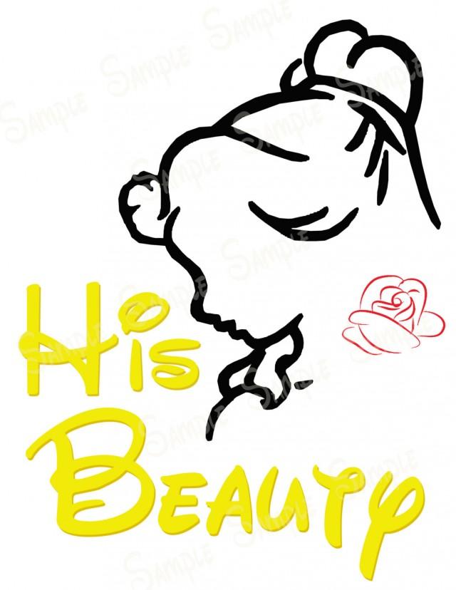 His Beauty Printable Wedding Sign Disney Themed DIY Printable Image For