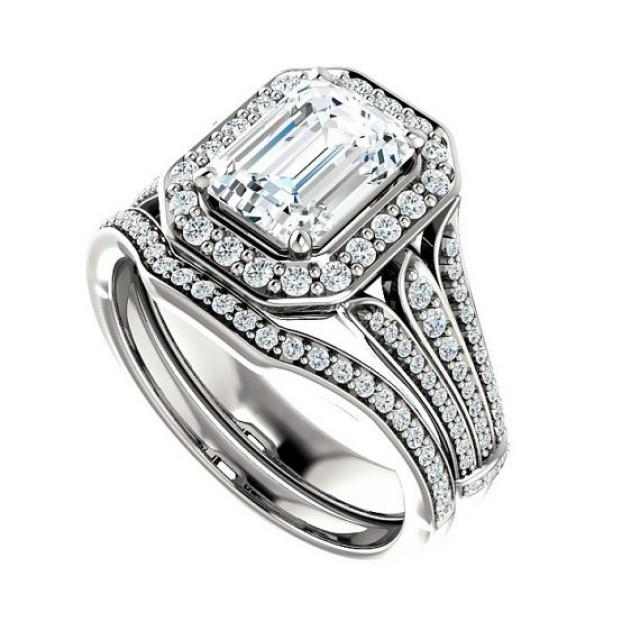 1.50 Ct Forever Brilliant Moissanite Diamond Wedding Set, Bridal Sets For Women, Moissanite
