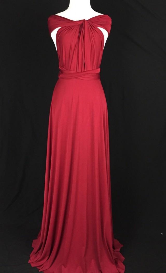 wine red infinity dress