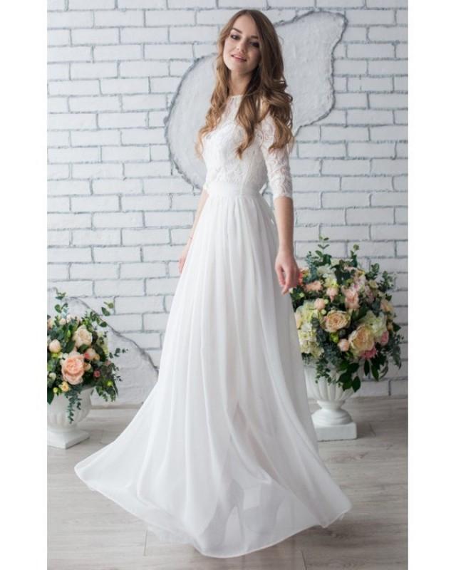 Long Ivory Bridesmaid Dress Maid Of Honor Dress Ivory Lace Dress Long