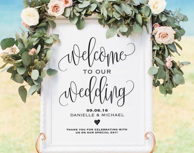 Wedding Welcome Poster Template