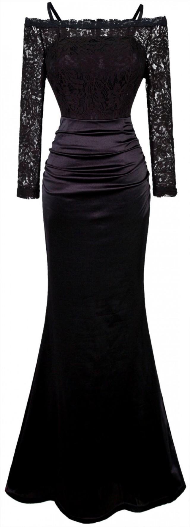 black trumpet wedding dress