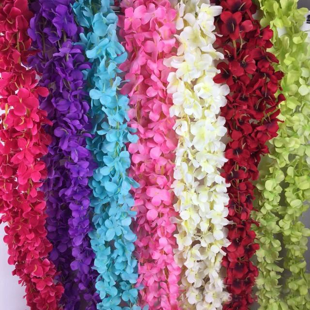 Wedding Draping Flower Ceiling Decorative Flowers Silk Wisteria