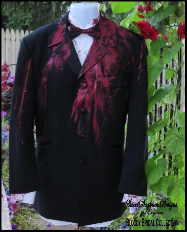 Bloody TUXEDO COAT Bloody Vampire Costume Dia De Los Muertos Costume