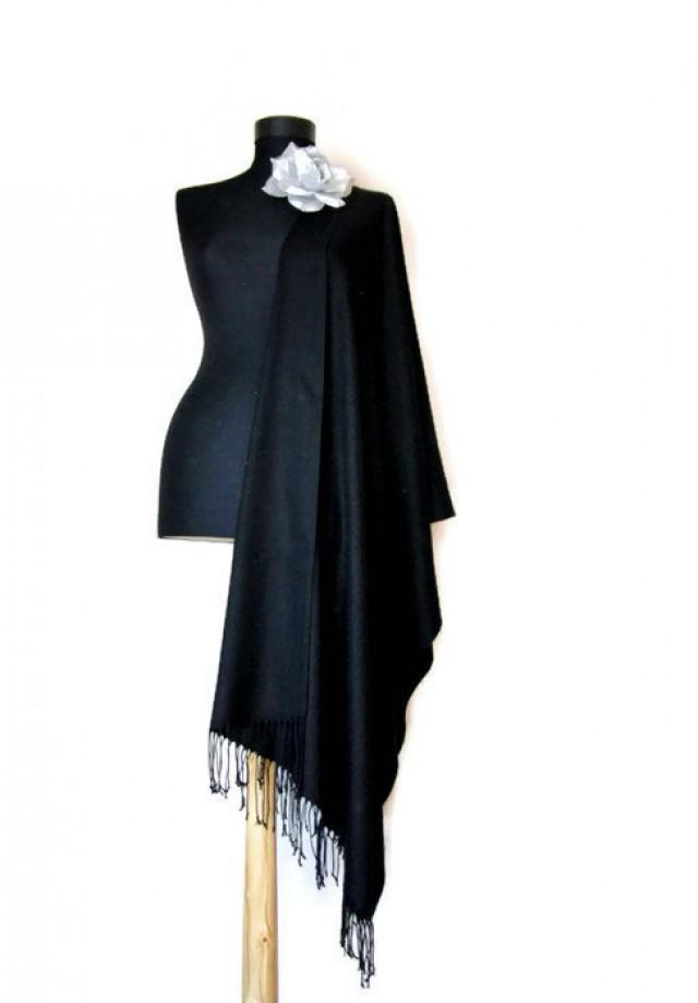 black pashmina for wedding