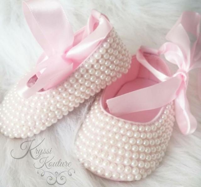 pink baby ballet shoes