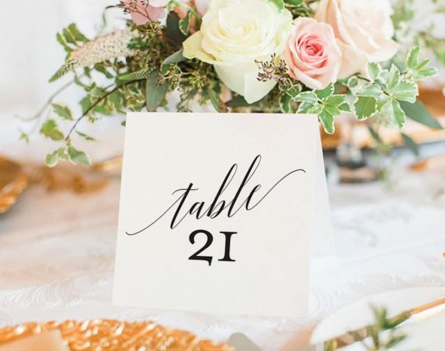 Table Numbers Printable, Wedding Table Numbers, Table Number Template ...