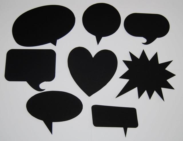 Details about   10 Chalkboard Cardboard Signs Speech Bubbles Photo Booth Props Wedding Party WB 