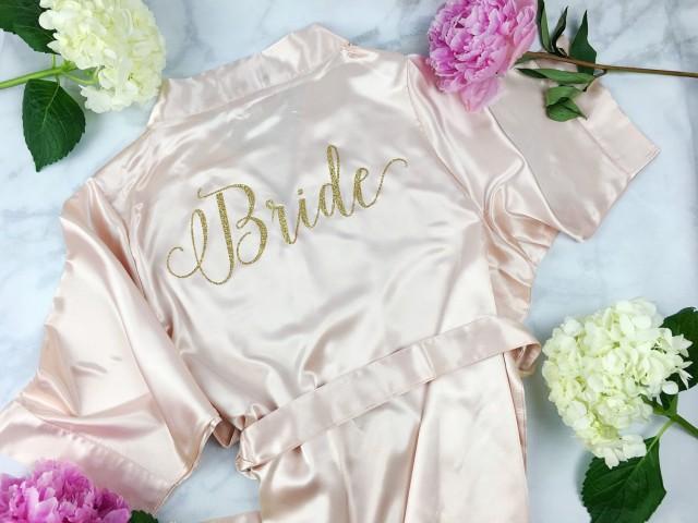 Bride Robe - Wedding Day Robe - Glitter 