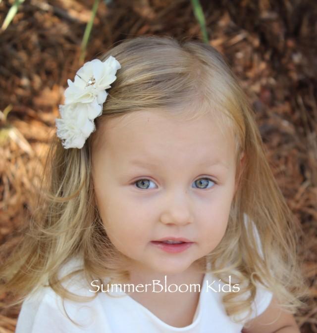 cream flower hair accessories