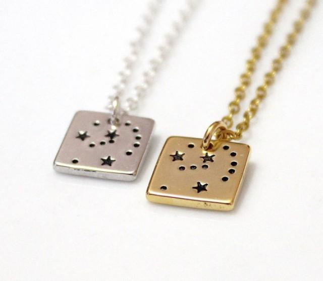 Orion Necklace Silver Plated, Orion Constellation Necklace, Necklace