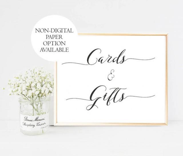 Printed Gifts And Cards Wedding Sign, Gifts Wedding Sign, Gifts Cards