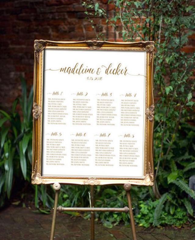 Wedding Seating Chart Script PRINTABLE - ANY COLOR, Printable Table ...