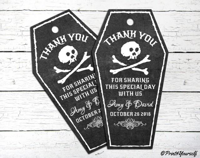 Halloween Thank You Tags Personalized Printable Halloween Casket