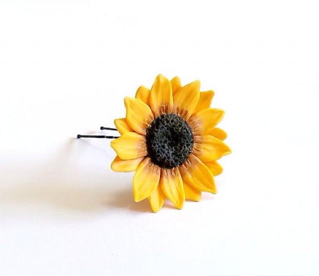 sunflower hair pins