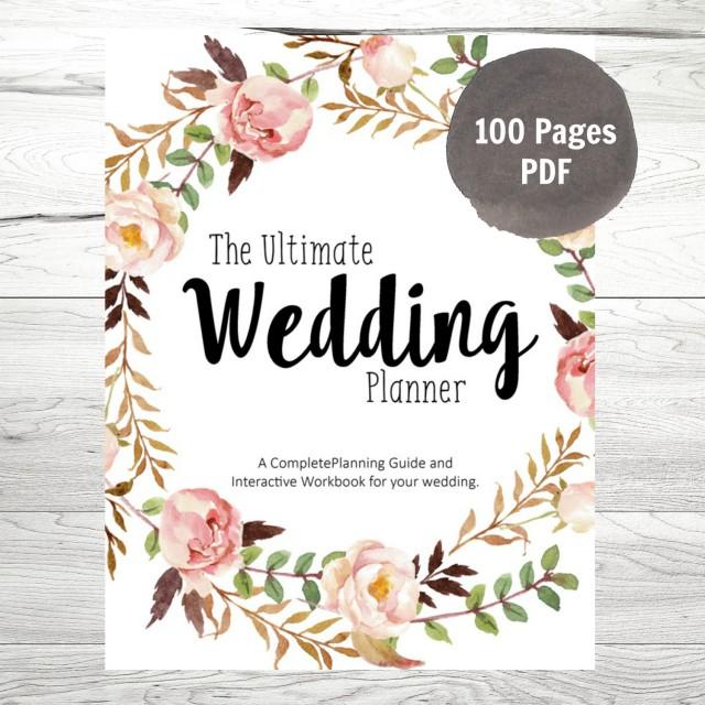 Bridal Shower Gift Personalized Wedding Wedding Planner Printable Binder Bride to Be Planner Wedding Planner Wedding Planner Book