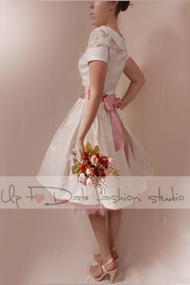 Wedding Short /reception/ Ivory Taffeta /party /prom /graduation/ Dress Wedding Short /reception/ Ivory Taffeta /party /prom /graduation/ Dress