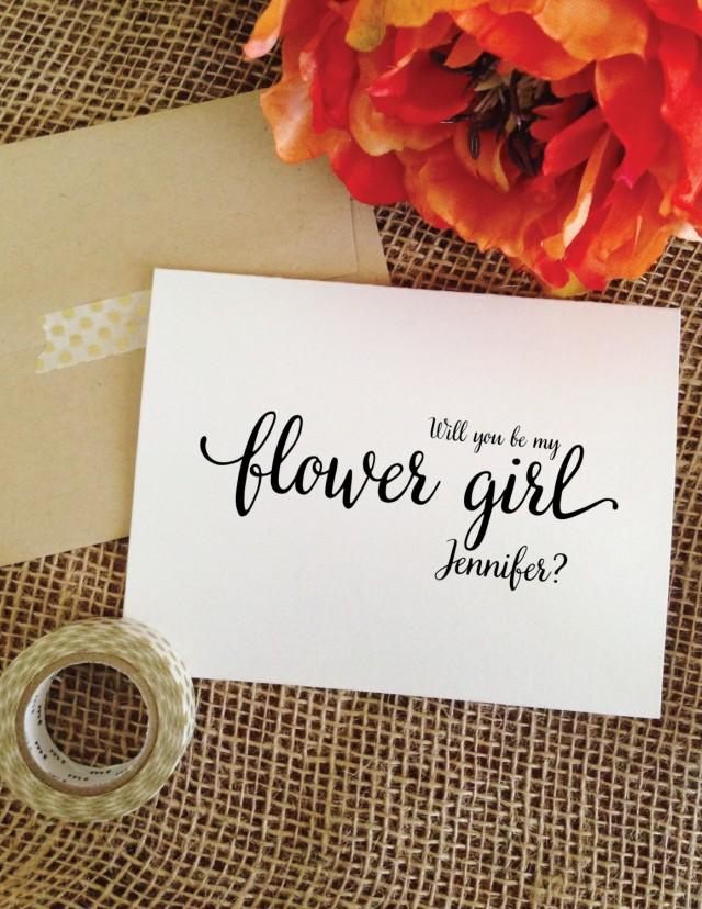 Will You Be My Flower Girl Card Asking Flower Girl Invitation (Lovely