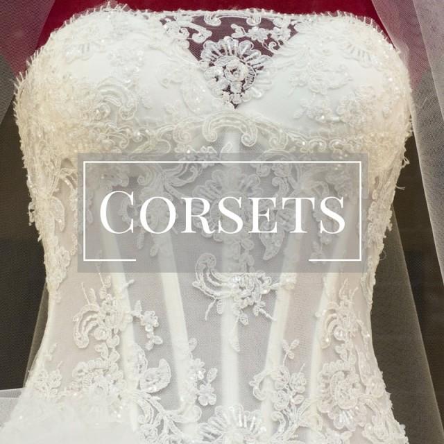 boned corset wedding dress