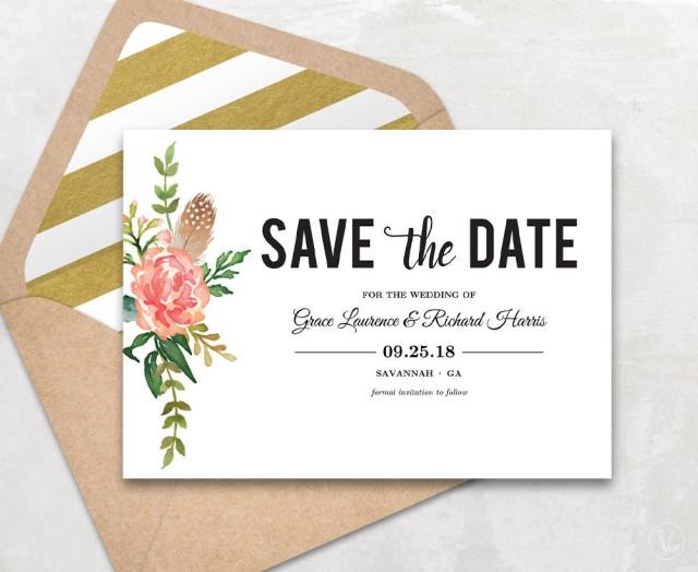 Editable Save The Date Template