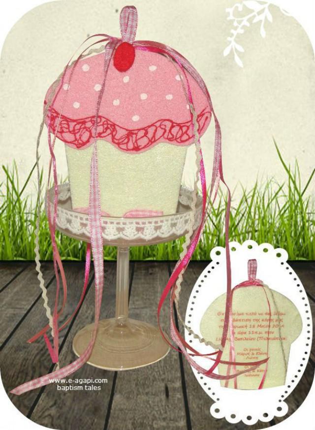 Girl Baptism Invitations For Girls Handmade FELT Baby Shower Invitations Christening Invitations