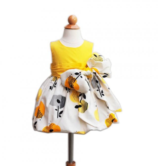 Special Ceremony Dress With Large Bow Bash Wedding Formal Baby