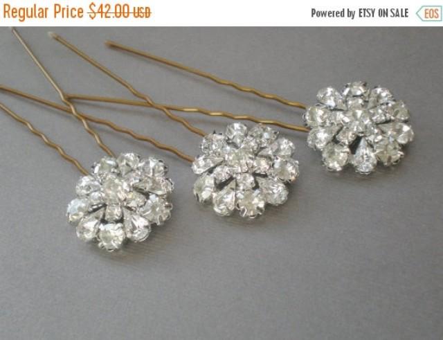On Sale Bridal Hair Pins Diamond Rhinestone Bling Chic Prom