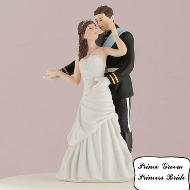 Happily Ever After Wedding Porcelain Figure  Bride and Groom Cake Topper 