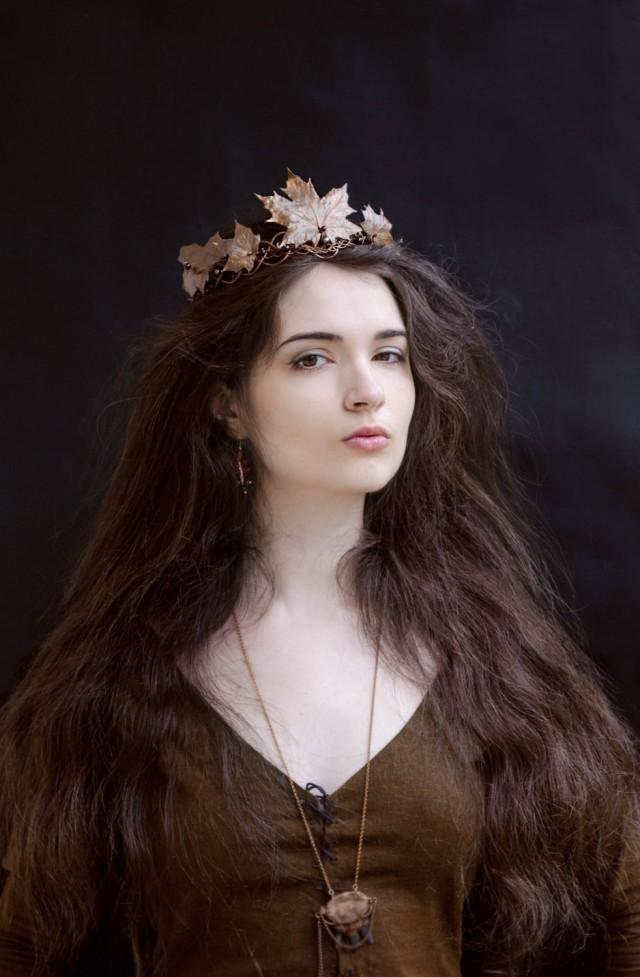 Faerie Queen Crown, Elven Circlet, Celtic Crown, Fantasy Bridal Tiara