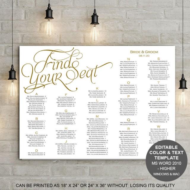 Fillable Wedding Seating Chart